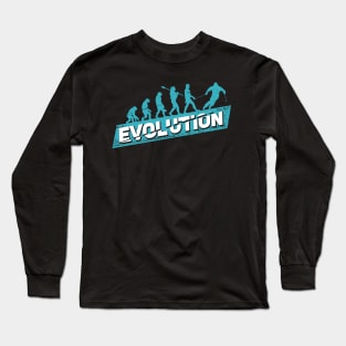 Alpine Skiing Evolution Ski Skier Gift Long Sleeve T-Shirt